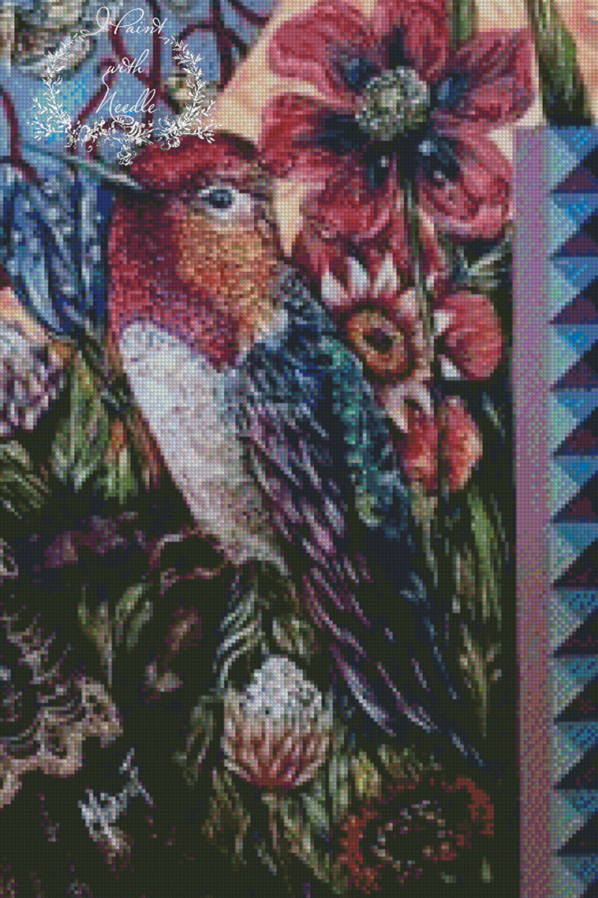 Fairy Cross Stitch Pattern PDF Fantasy Cross Stitch Girl Etsy Ram pentagram cross stitch pattern download modern embroidery