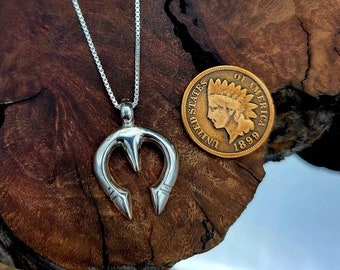 Vintage Sterling Silver Cast - Mini Naja on adjustable legnth sterling chain.