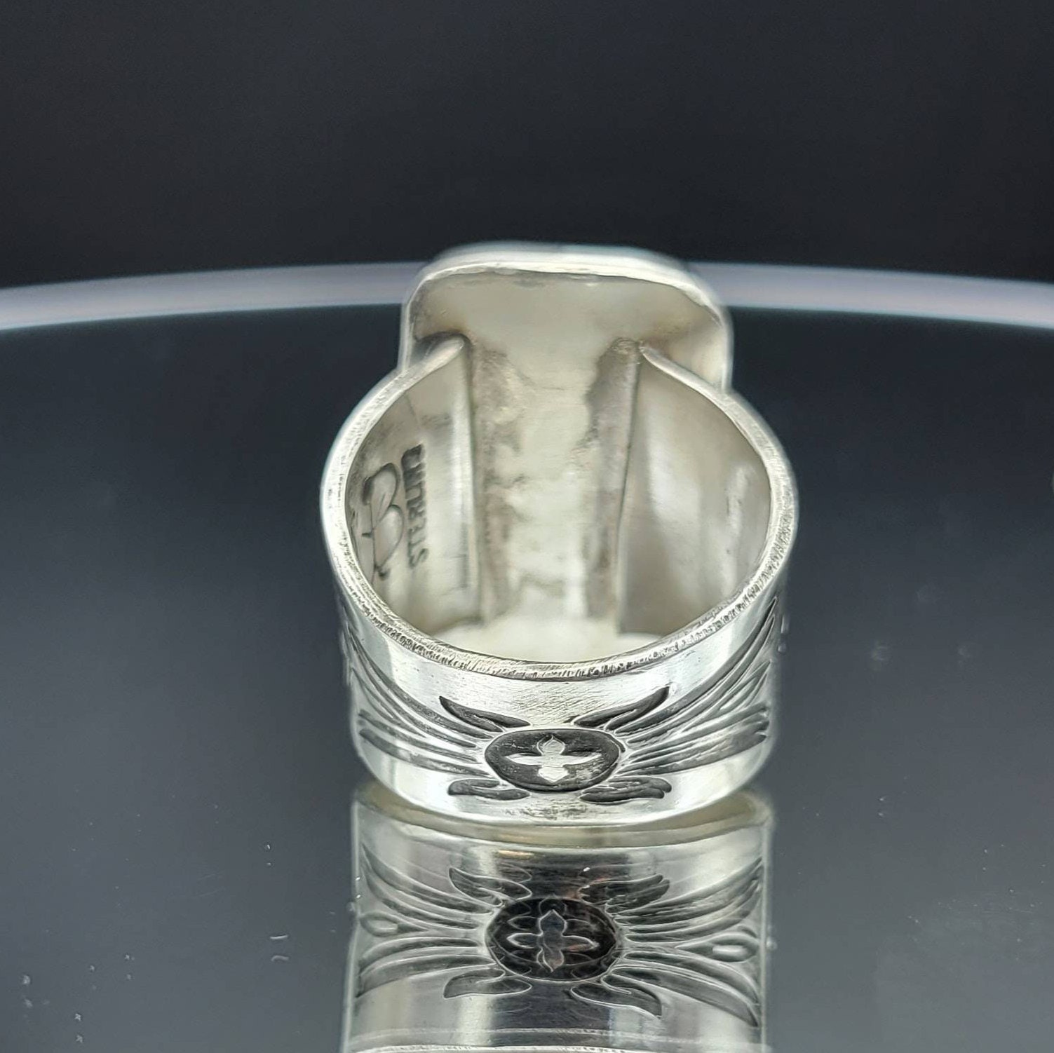 Handmade Bandits Turquoise and Sterling Silver Ring, Size