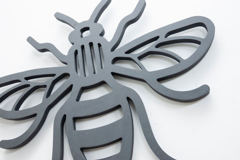 Large Manchester Bee Carved Wall Art Etsy