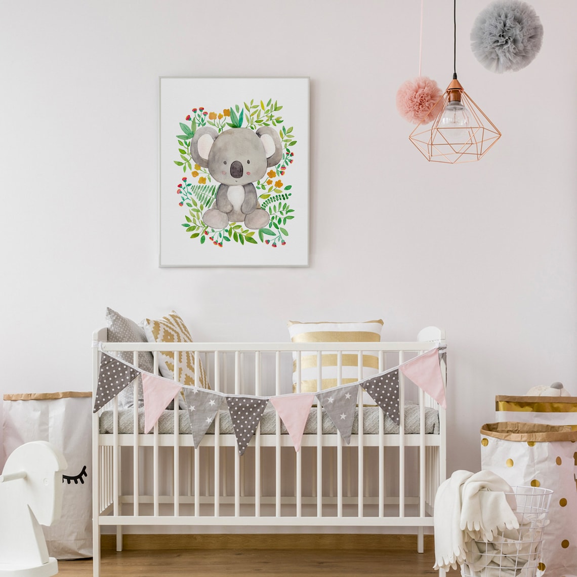 Koala Nursery Decor Kids Wall Art Australian Animals Baby Etsy