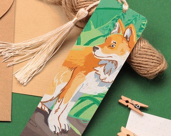 Dhole Aluminium Bookmark- Christmas Gift - Stocking Filler -Illustration Bookmark - Book gadget  Endangered Species- Cute Dogs