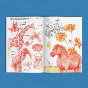 Animals Sketchbook Zine Artist Zine Art Sketchbook Illustration Sketchbook Zine Gosia Grodzka Illustration image 6