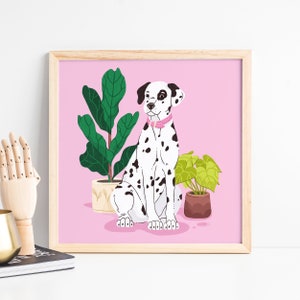 Dalmatian Art Print - Cute Dog - Dog Illustration - Dog Breeds Art - Dalmatian Illustration - Cute Art Print - Baby Room Print - Baby Shower