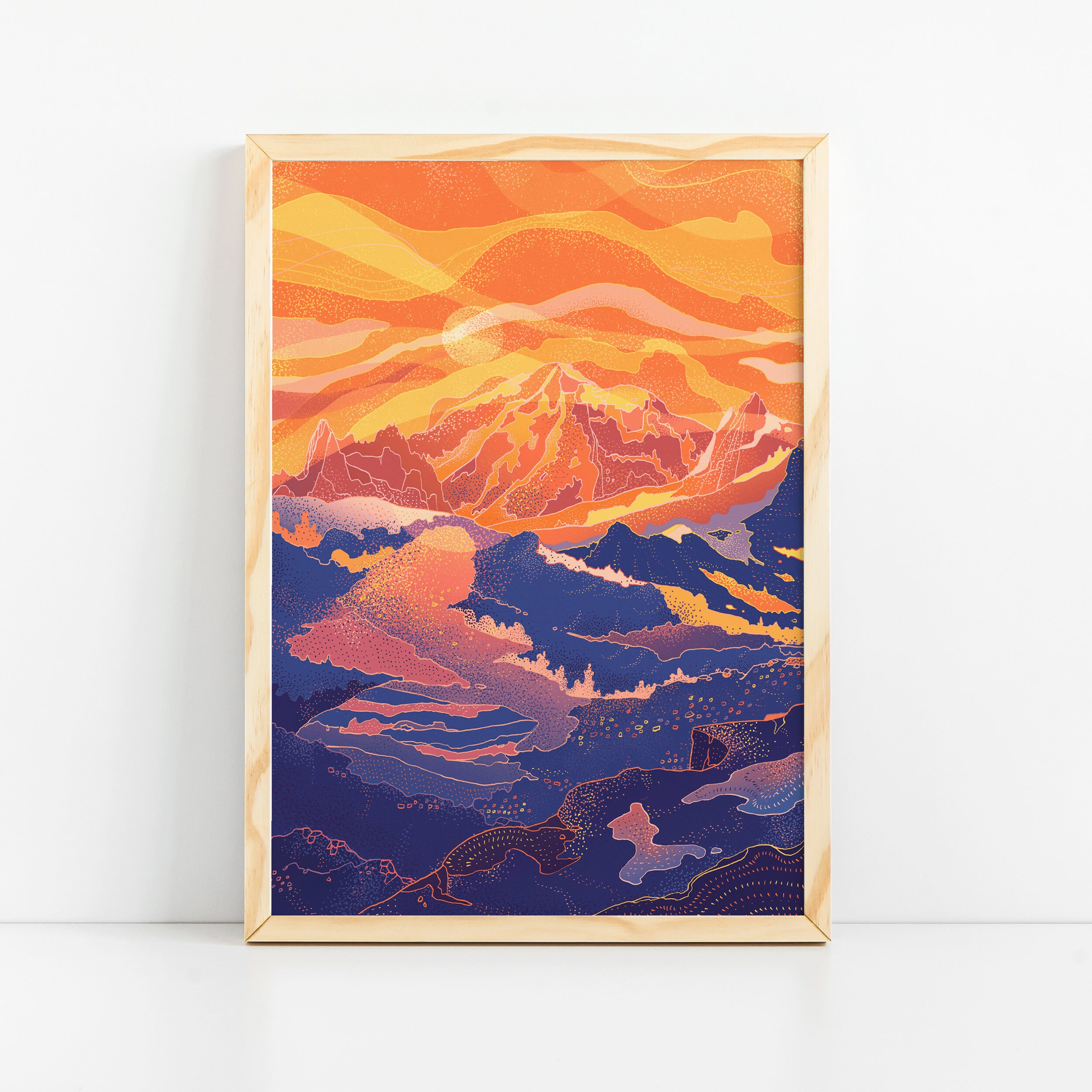 Sunrise Art Print - Beautiful Landscape - Valentines Gift for Him