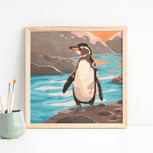 Galapagos Penguin Art Print - Endangered Species - Animal Illustration - Island Print - Wildlife - Climate Change Print - Cute Animals-Birds