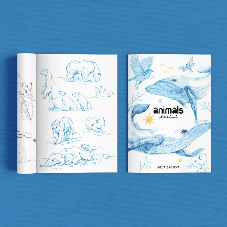 Animals Sketchbook Zine Artist Zine Art Sketchbook Illustration Sketchbook Zine Gosia Grodzka Illustration image 2