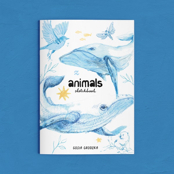 Animals Sketchbook Zine - Artist Zine - Art Sketchbook - Illustration Sketchbook Zine- Gosia Grodzka Illustration