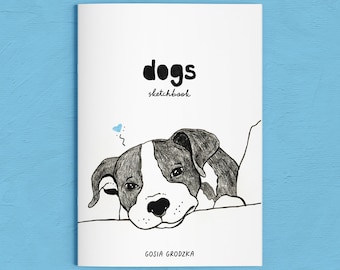Cani Sketchbook Zine - Artist Zine - Art Sketchbook - Illustrazione Sketchbook Zine- Gosia Grodzka Illustrazione