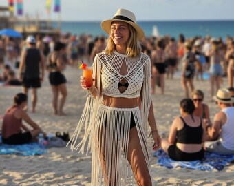 Macrame dress festival clothing festival dress handmade maternity dress beach cover up boho dress macrame bikini dress