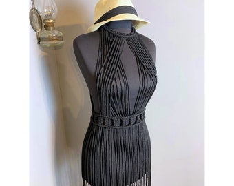 Handmade Macrame Dress: Boho Festival Beach Cover-Up