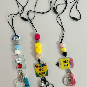 Personalisiertes Schlüsselband für Lehrer - Geschenk für Lehrer - Geschenk für Lehrer - Weihnachtsgeschenk - Geschenk zum Jahresende - Geschenk für Lehrer