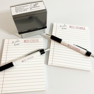 Notepad and pen set- teacher notepad, principal gift, secretary gift- Teacher Gift -Christmas Gift - End of Year Gift -Teacher Appreciation