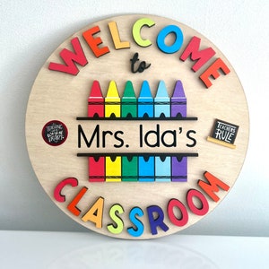 Teacher Sign - Class Sign - Customized Sign - Teacher Gift -christmas ...