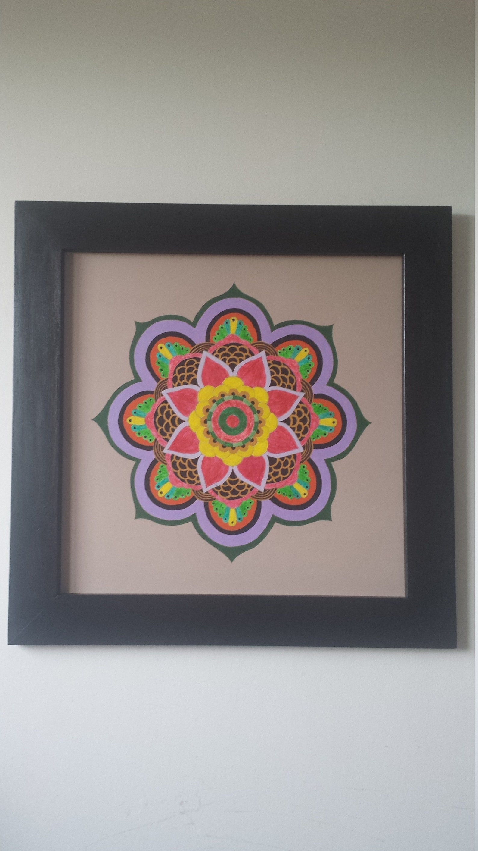Mandala Picture Frame Wall Decor Painting Painted - Etsy