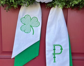 Faja de corona de trébol personalizada, decoración del Día de San Patricio