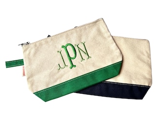 Bolsa de lona personalizada con cremallera: ficha de Mahjong y neceser