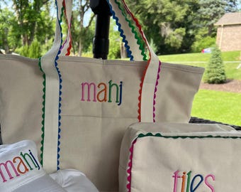 Borsa e sacchetto per tessere Mahjong Ricrac