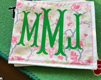 Funda personalizada para cartas de Mahjong: Chinoiserie, Mahjong americano, Floral, tríptico