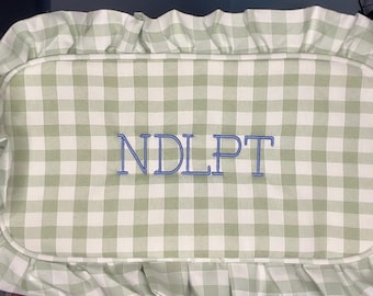 Bolsa de bordado de cuadros vichy