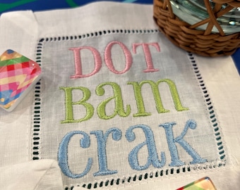 Servilletas de cóctel Mahjong personalizadas "Dot Bam Crak" (juego de 4)