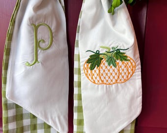 Corona de calabaza personalizada, decoración otoñal para la puerta