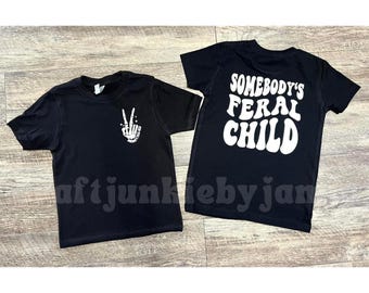 Feral Child PNG, Kids Shirt Design (Digital Download)