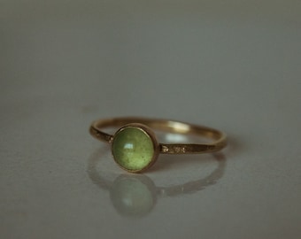 Green Aventurine Stacking Ring || Dainty Stacking Ring || Silver ring || Gold Filled Stacker