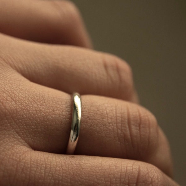 Simple silver ring band || 925 sterling silver ring band