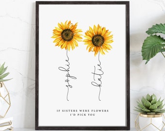 Personalised Sister Print | Sister Gift | Sister Quote | Thank You Gift | I'd Pick You | Birthday Gift for Sister | Sister Birthday Gift