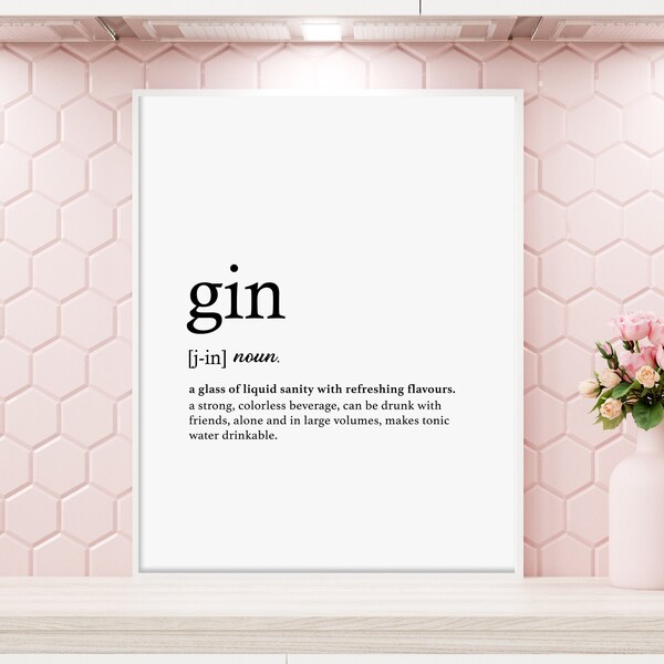 Gin Definition Etsy UK