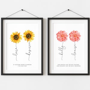 Personalisierte Schwester Print | Schwester Geschenk | Schwester Zitat | Danke Geschenk | I'd Pick You | Geburtstagsgeschenk für Schwester | Schwester Geburtstagsgeschenk