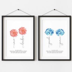 Personalised Twin Print | Twin Gift | Twin Quote | Twin Sisters Gift | Twin Brothers Gift | Twin Birth Gift | Twin Birthday Gift | Triplet