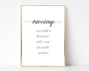 Marriage Print | Romantic Bedroom Print | Bedroom Sign | Dressing Room Wall Art | Marriage Quote | Wedding Gift | Paper Anniversary Gift