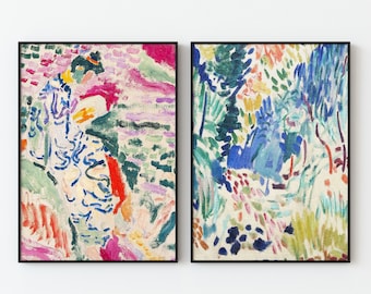 Lot de 2 imprimés Henri Matisse vibrants | Affiche Matisse | Art mural Matisse | Impression d'art Matisse | Lot de 2 lots Matisse