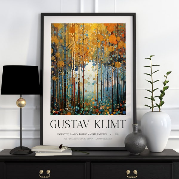 Gustav Klimt Poster, Klimt Museum Poster, Gustav Klimt Poster, Klimt Ausstellung Poster, Gustav Klimt Gemälde, Blumengarten, Blumenmarkt