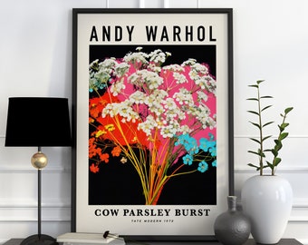 Andy Warhol Print Flowers, Pop Art Print, Street Art, Contemporary Art, Andy Warhol Art, Andy Warhol Poster, Andy Warhol Art Cow Parsley