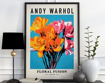 Andy Warhol Print Flowers, Pop Art Print, Street Art, Contemporary Art, Andy Warhol Art, Andy Warhol Poster, Andy Warhol Wall Art Floral