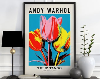 Andy Warhol Print Blumen, Pop Art Print, Street Art, Zeitgenössische Kunst, Andy Warhol Art, Andy Warhol Poster, Andy Warhol Wall Art, Tulip