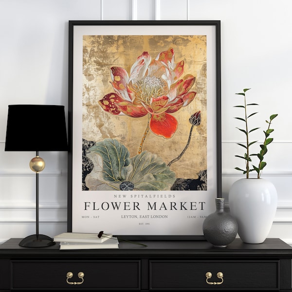 Flower Market Print, Exhibition Print, Flower Market Poster, Flower Market London Print, New Spitalfields Flower Market, East London Prints