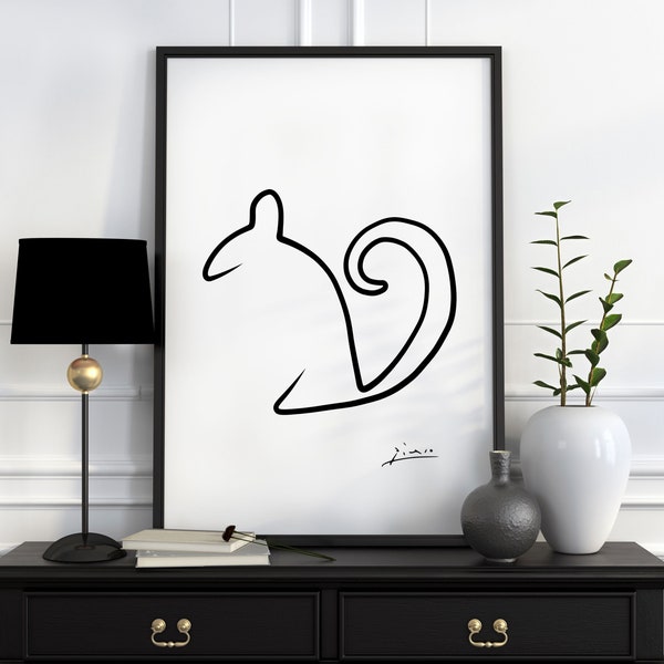 Pablo Picasso | Maus Druck | Maus Wandkunst | Minimalistischer Picasso Druck | Giclee Poster Wandkunst | Surrealismus Kubismus | Maus Art