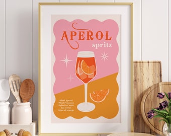 Aperol Spritz Print, Aperol Spritz Gift, Aperol Spritz Art, Aperol Spritz Poster, Aperol Spritz Wall Art, Aperol Spritz Decor, Kitchen Art