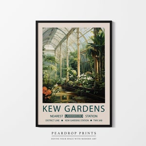 William Morris Print, Kew Gardens Print, London Print, William Morris Poster, Vintage Wall Art, Floral Art, Vintage Poster