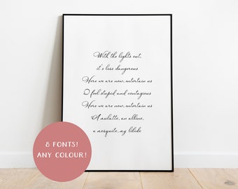 Song Lyrics Baby Etsy Song Lyrics Baby Etsy
