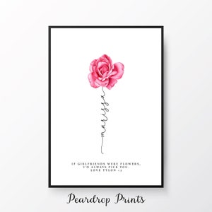 Personalised Girlfriend Print | Girlfriend Gift | Wife Gift | Gift for Girlfriend Valentines Gift | Girlfriend Quote | Girlfriend Birthday