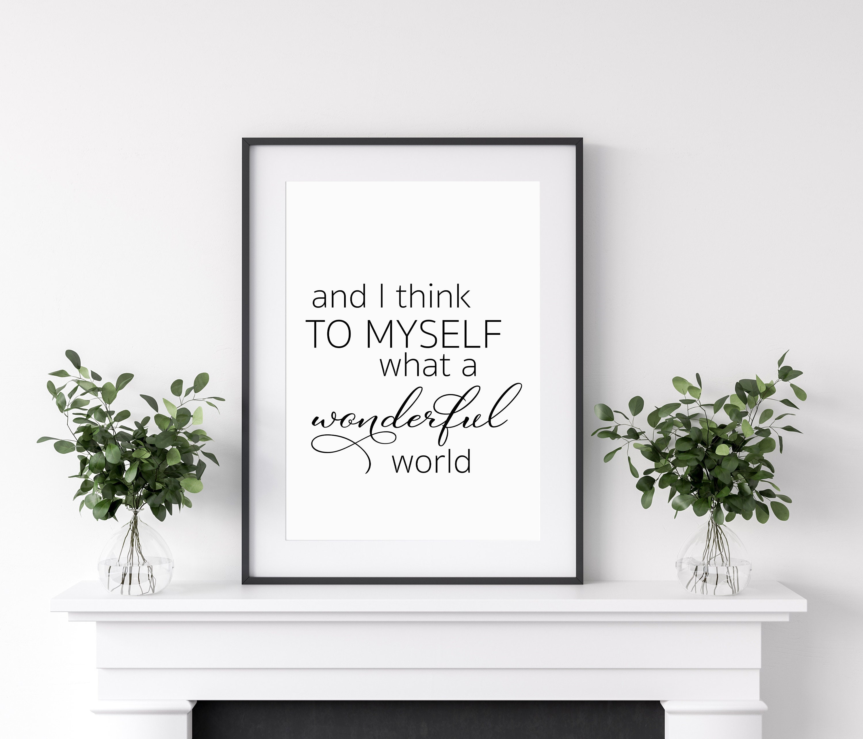 What a Wonderful World Living Room Decor Quote Prints - Etsy Ireland