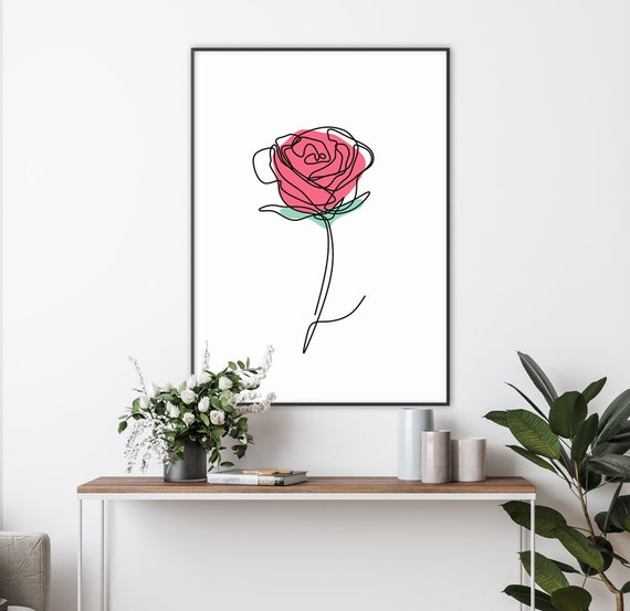 Enchanted Rose Print Beauty And The Beast Print One Line Etsy Canada Enchanted Rose Print Beauty And The Beast Print One Line Etsy Canada