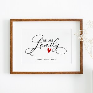 We Are Family Print Personalised Family Print Family - Etsy