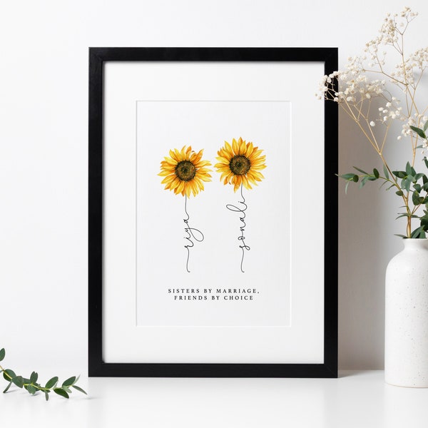 Personalised Sister in Law Print | Sister-In-Law Gift | Sister Gift | Birthday Gift for Sister in Law