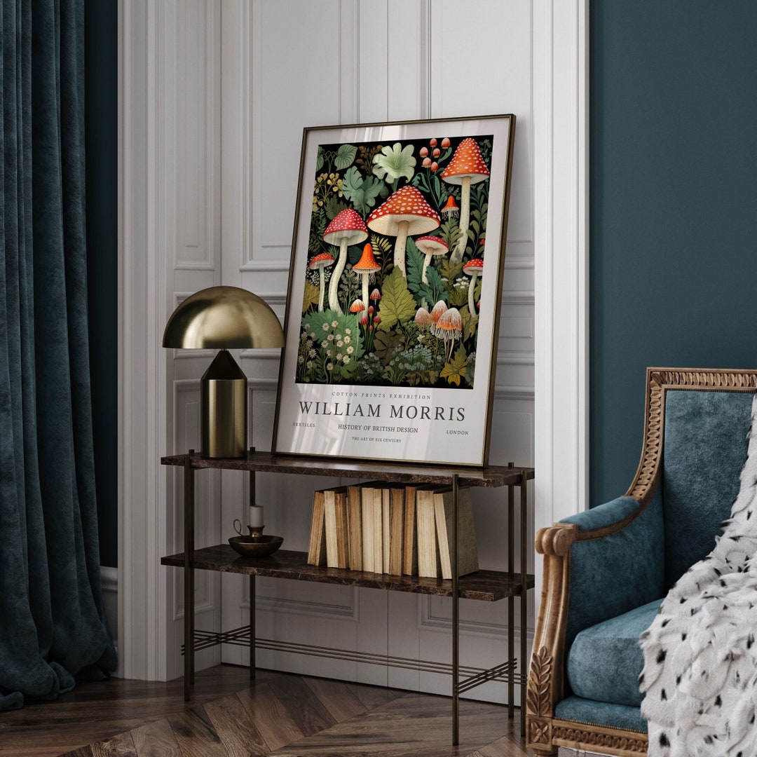 William Morris Mushroom Print, William Morris Exhibition Print, William ...
